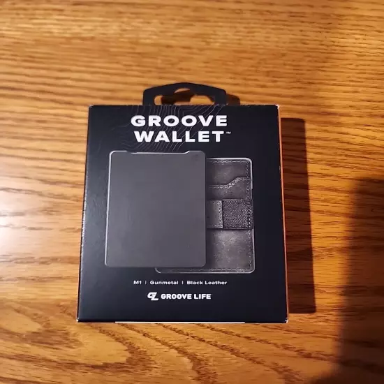 Groove Life Groove Wallet (Gun Metal with Black Leather Card Sleeve)