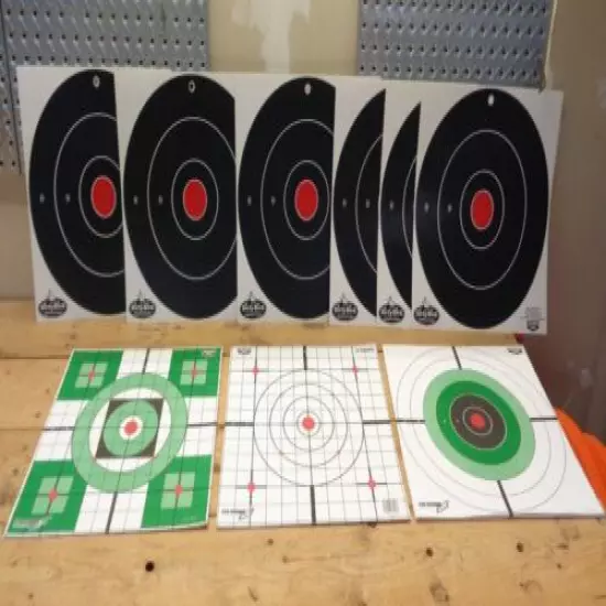 63 Total - Birchwood Casey 12" Bullseye Eze-Scorer Training Targets, DIRTY BIRD