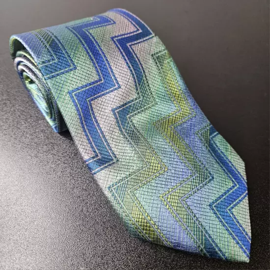 Missoni Cravatte Silk Tie Bold Geometric Pattern