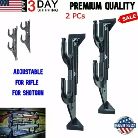 Truck Rear Window Rifle Shotgun Gun Holder Rack Vehicle Pickup Mount Back Metal