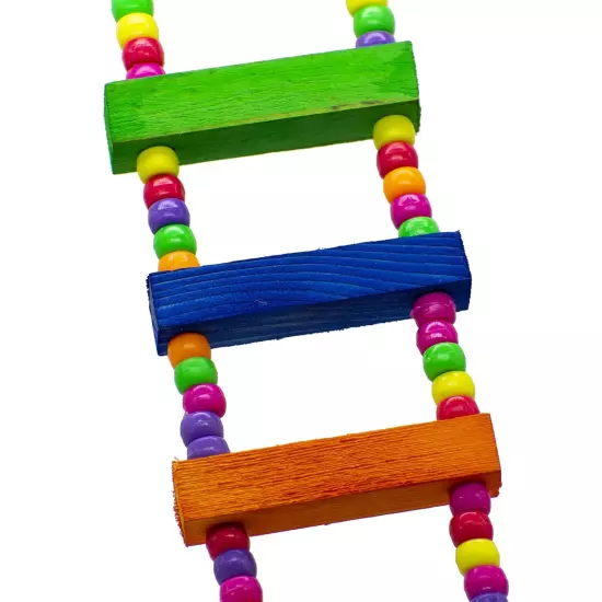 Combo of 3 Bird Toys Spiral Hanging Wooden Swing & Ladder for Bird & Parrot