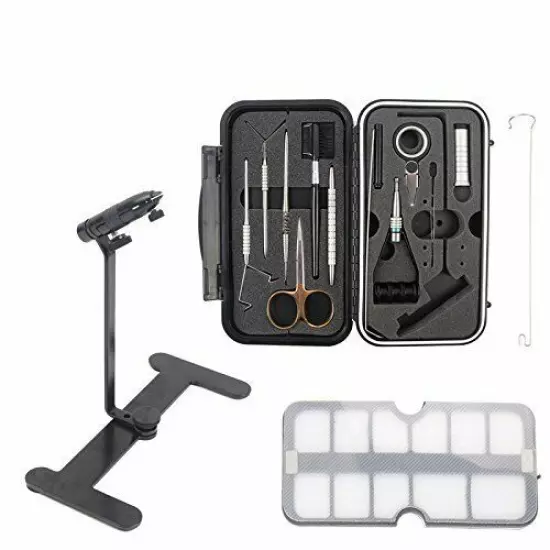 Maxcatch Rotary Fly Tying Vise Travel Alloy Fishing Tool Fly Fishing Tackle Kit