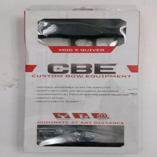 CBE / Custom Bow Equipment - MOD 5 Arrow Bow Quiver- Adjustable - All shaft size