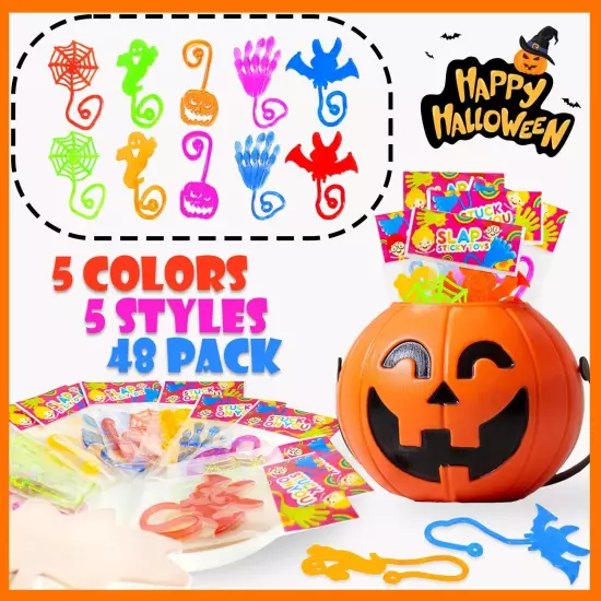 Halloween Treats Non Candy Goodie Bag Stuffer Fillers for Kids 48 PCS,Bulk... 