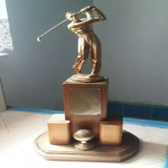 RARE 1947 LARGE GOLF TROPHY. 19" TALL. ROCKY MOUNTAIN.