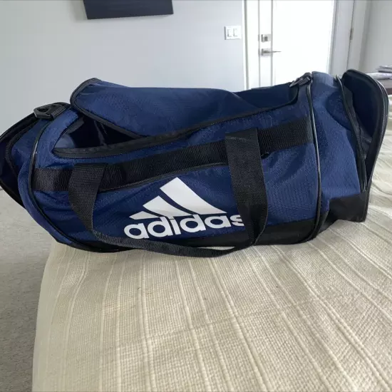 Adidas Medium Duffel Bag Navy/Black/White-No Shoulder Strap. Excellent Condition