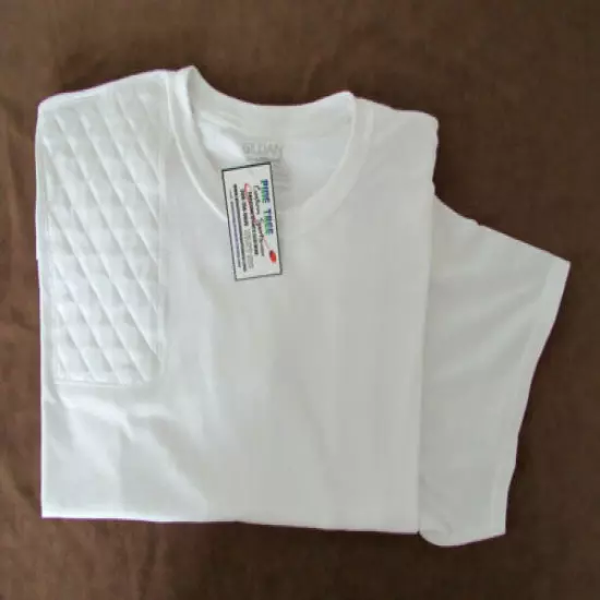 NEW! 3XL Right Hand Trap/Skeet Pad WHITE Dryblend Shooting T-Shirt/Gildan