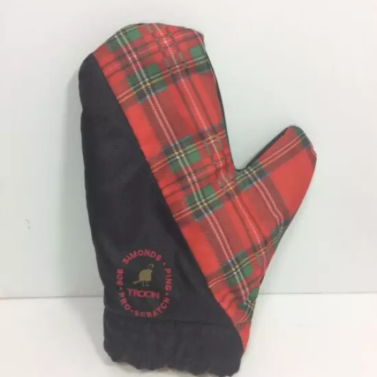 Bob Simonds Ping Pro-Scratch Troon Golf Red Plaid Oversized Sherpa Lined Gloves