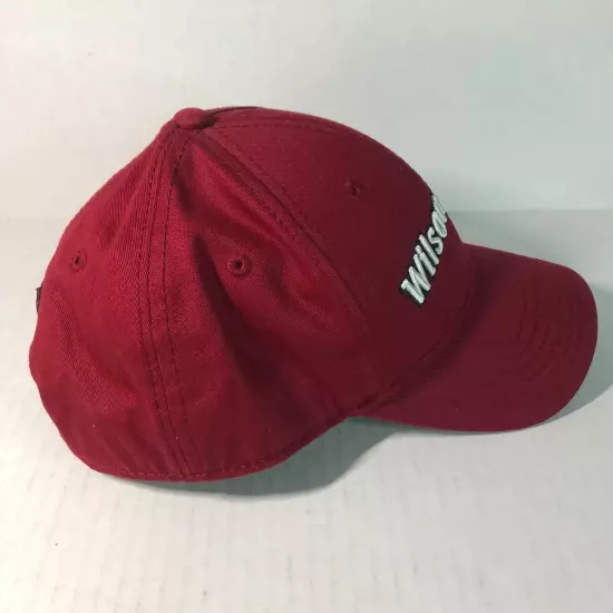 Wilson Staff Authentic WSHat Golf Baseball Red Maroon Cap Adjustable OSFM