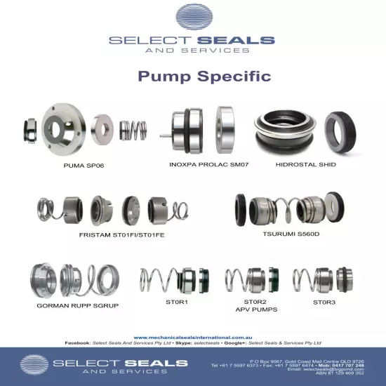 Flygt / XYLEM 3102 Submersible Pump Replacement Mechanical Seals