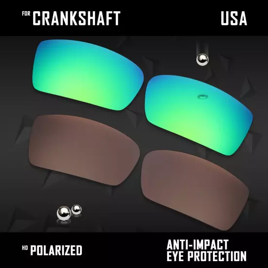 Anti Scratch Polarized Replacement Lenses for-Oakley Crankshaft OO9239 Options