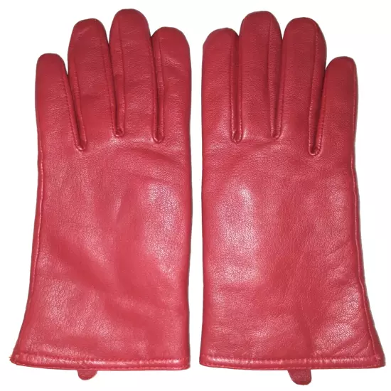 Womens lined red-leather gloves w/40g Thinsulate size XL