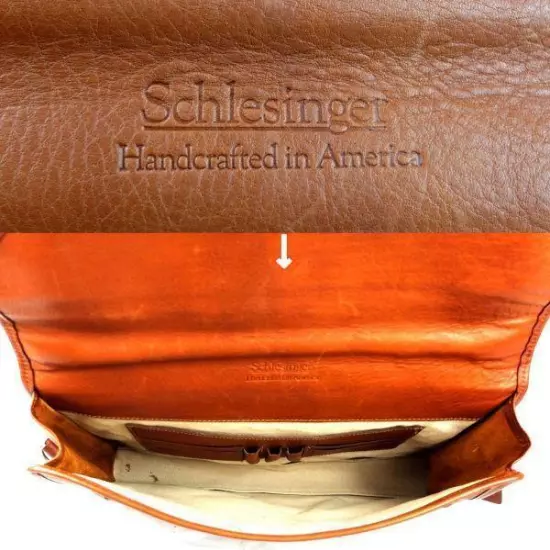 Schlesinger Town Country Genuine Leather Briefcase 80