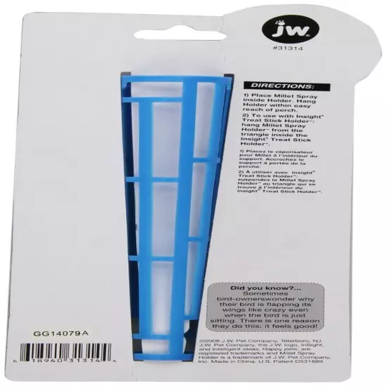 JW Pet Company Insight Miller Spray Holder Treat Stick Plastic Bird Feeders