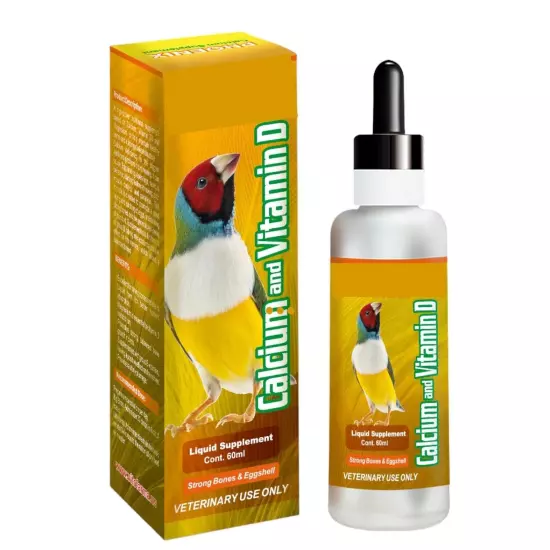 GREAT FOR BREEDING LIQUID CALCIUM FOR BIRDS 60ML Magnesium Dropper