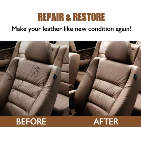 Leather Repair Cream Gel Kit Filler Restore Car Seat Sofa Scratch Holes Hot US ~