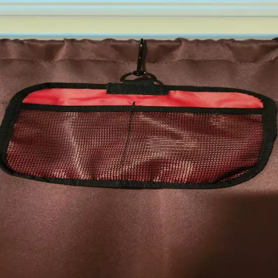 LL Bean Travel Toiletry Bag Personal Organizer Hanging Red Nylon 10"x9""