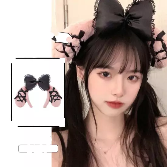 Women Girl's Kuromi My Melody Cinnamoroll Bow Headband Hair Band Party Cosplay