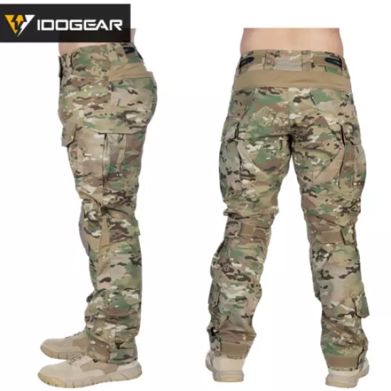 IDOGEAR Airsoft G3 Combat Pants w/ Knee Pads Military Tactical Pants MultiCam