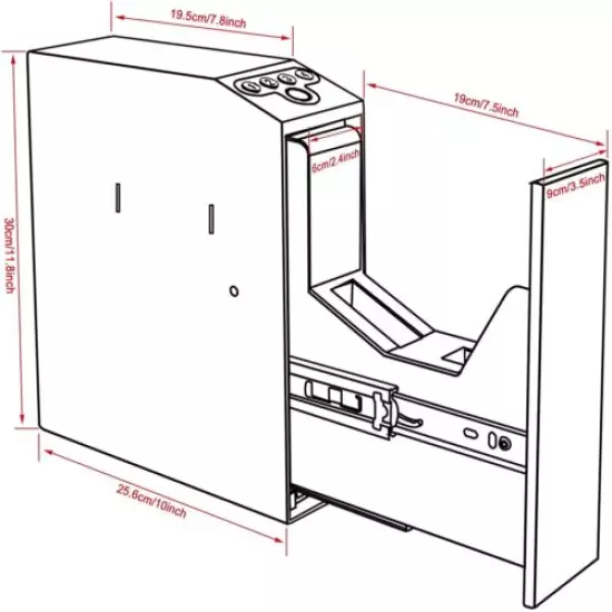 LANGGER V Biometric Slider Handgun Gun Safe for Nightstand, Desk, Bed Side,... 