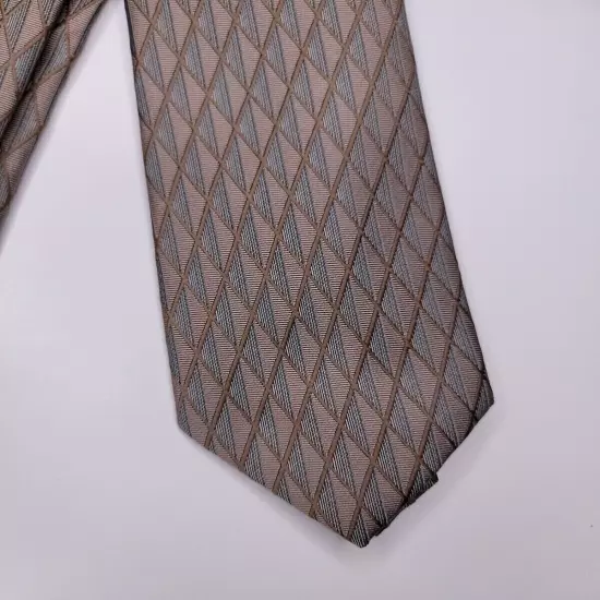 Haggar Clothing Mens Formal Necktie 58"Lx3.25"W Brown/Gray Neck Tie