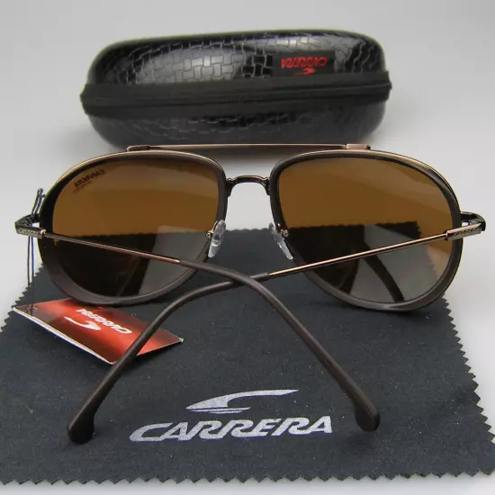 New Arrived Men Women Retro Sunglasses Windproof Matte Frame Carrera Glasses+Box