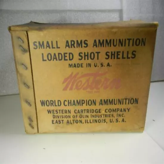 c1950s Western Cartridge Co. Super X 16 Ga. Shot Shell Shipping Case - !10 - 6D