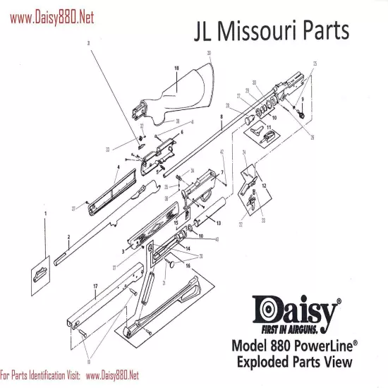 Daisy Powerline 880 881 7880 922 817 822 977 Pump Piston Assembly Complete Bb Ai