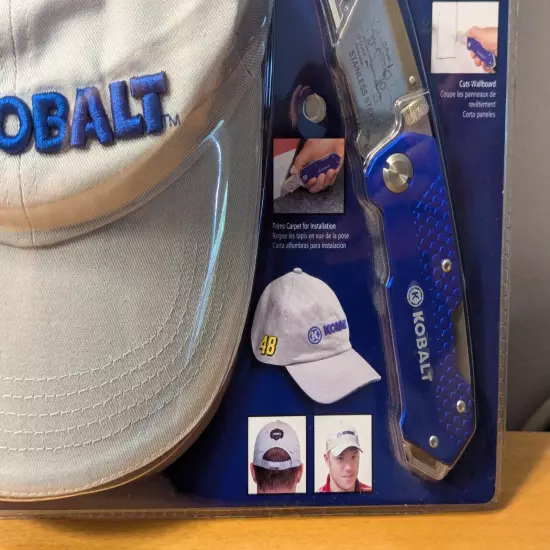 Kobalt Quick Change Folding Lock Back Knife and Kobalt Sports Cap NIB