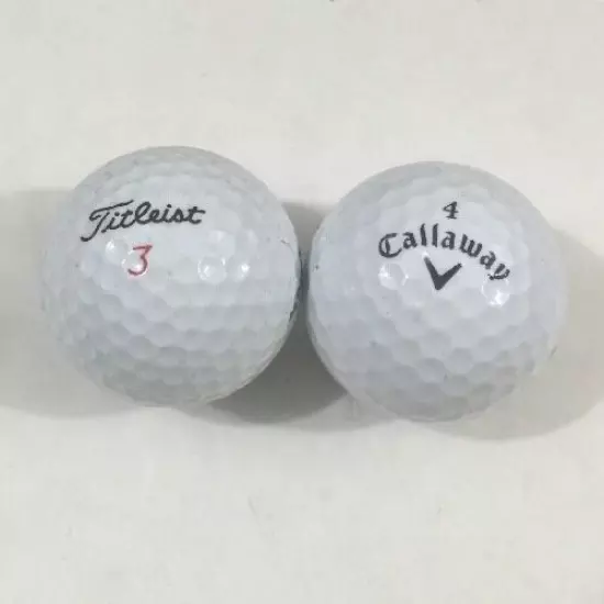 100 Titleist, Callaway, TaylorMade, Top Flite, And More Used Golf Balls