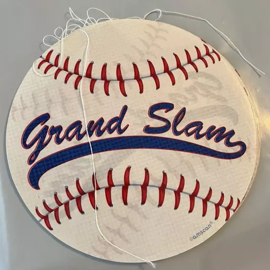 Grand Slam Baseball Party Banner USED