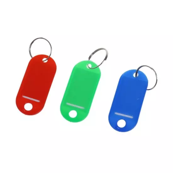 40 Pcs Split Plastic ID Tags Name Card Label Key Holder U9U71944