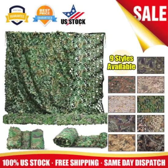 Camo Netting Camouflage Net Sunshade Mesh Nets Hunting Blind Shooting Military