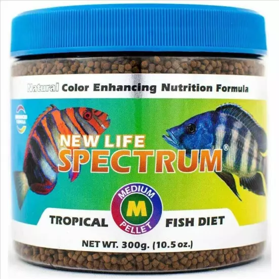 New Life Spectrum Medium Pellet Sinking Pellet Tropical Fish Food 2mm 300g