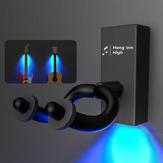 LED Light Up Guitar Wall Mount Hangers, Your Guitar Will Thank You!