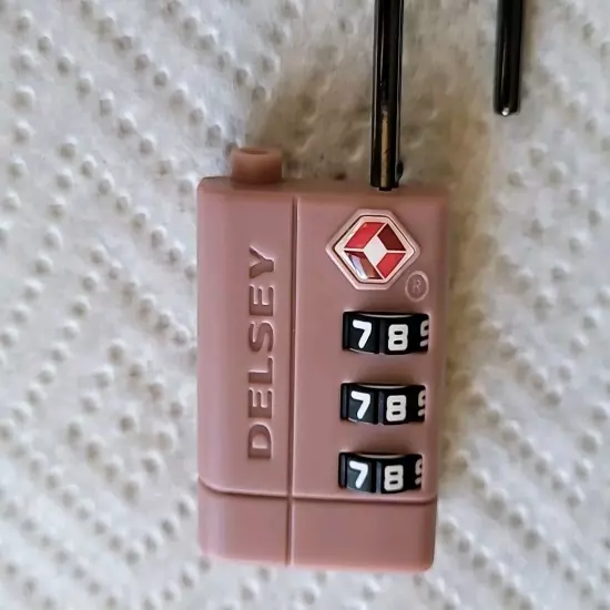 Delsey Paris Pink TSA 007 Combination Padlock Standalone New & Unlocked RARE