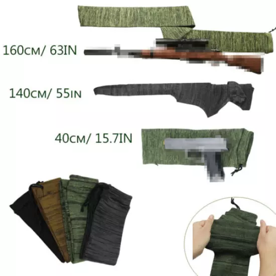 15in/54in/63in Hunting Gun Sock Rifle Shotgun Sleeve Storage Pistol Handgun Case