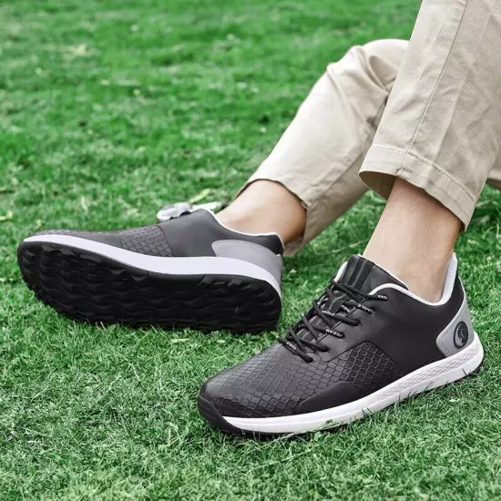 Comfortable Golf Shoes Men's Non-Slip Sneakers Waterproof Spikeless Golf Shoes