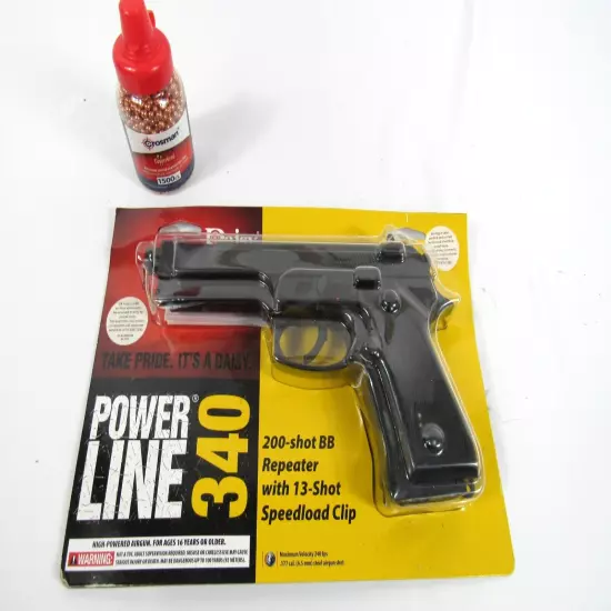 Daisy Powerline 340 BB Pistol Gun 200 Shot W/ Crosman 1500ct BBs