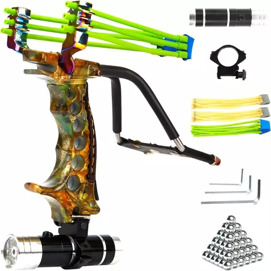 Professional High Velocity Hunting Slingshot with Night Vision - Aluminum Con...