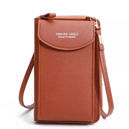 Cellphone Shoulder Bag Women PU Crossbody Bag Handbag Card Holder Bag