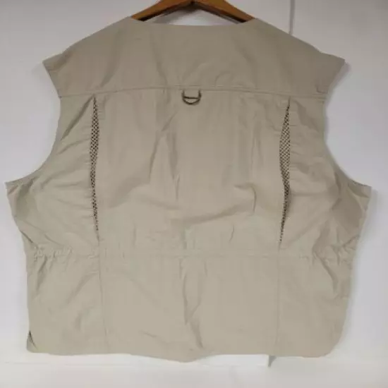 Eddie Bauer Hunting Shooting Trapping Vest Khaki Cotton XL Vented Breathable 