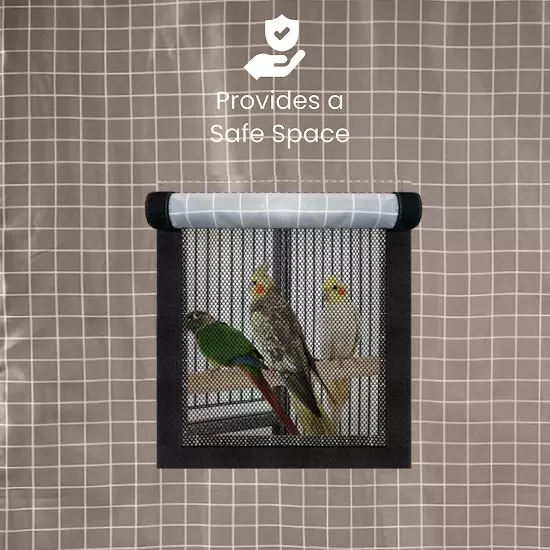 Large Bird Cage Cover Waterproof Parrot Cage Seed Catcher 51" x 38" x 23.5" Inch