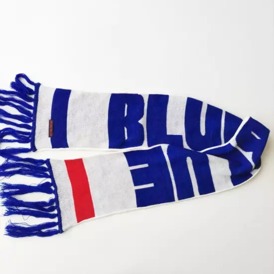 Blue Blue Logo White Blue Red Knitted Muffler Scarf