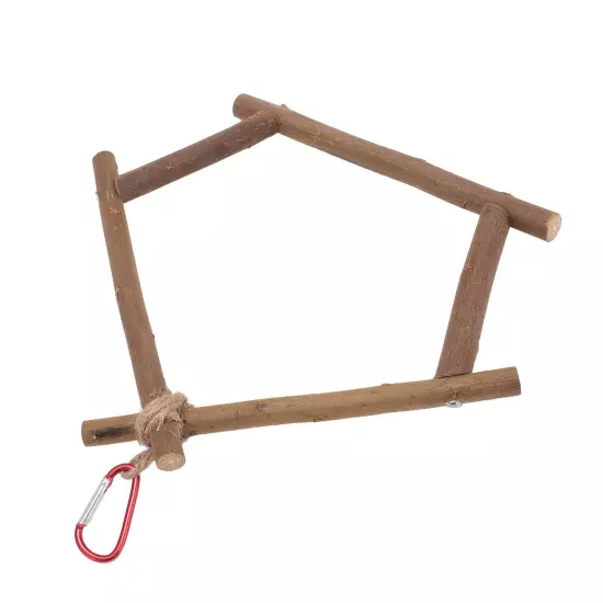 Bird Swing Perch Wooden Standing Climbing Toy Cage Perch For Budgie Cocka