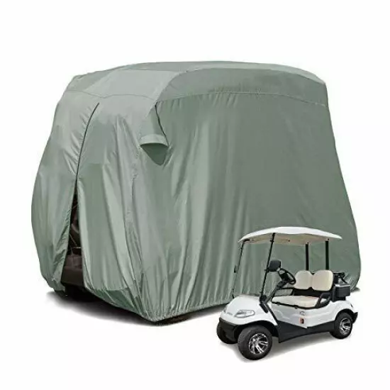  Upgrade 2 Passenger Outdoor Golf Cart Cover for EZ GO,Club Car, grey|300D