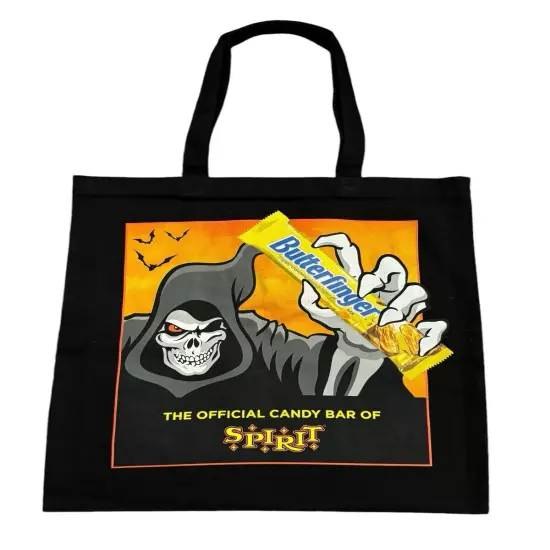 2024 RARE Spirit Halloween Tote Bag Butterfinger Skeleton Logo Canvas Shoulder