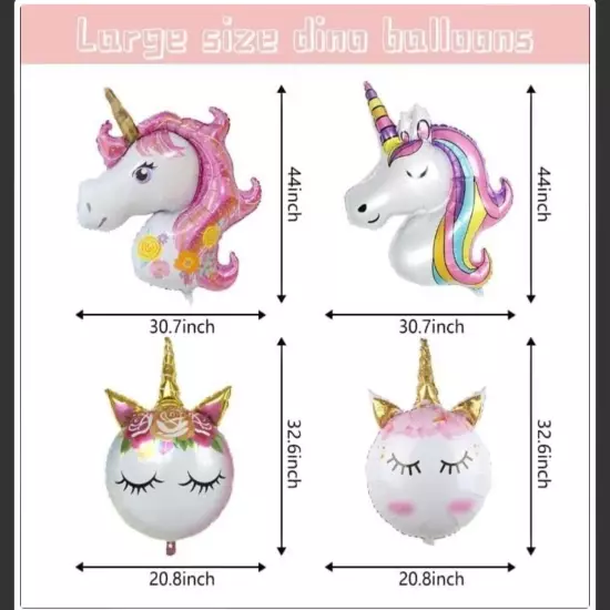 Unicorn balloon decoration for Birthday/Baby-shower, arch garland - 228 pcs 