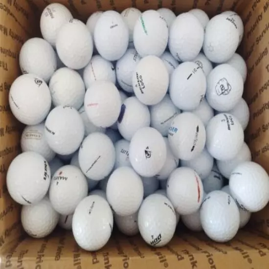 100 Assorted Brands Golf Balls - Nike, Strata, etc Very Good Condition - (100-2)