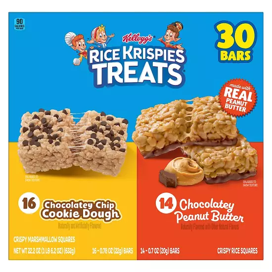 Rice Krispies Treats Crispy Marshmallow and Rice Squares Variety Pack, 30ct.